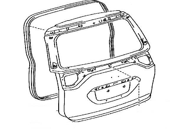 6700528C90 Toyota Rear door (side door)