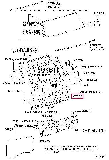 6700542271 Toyota Door back