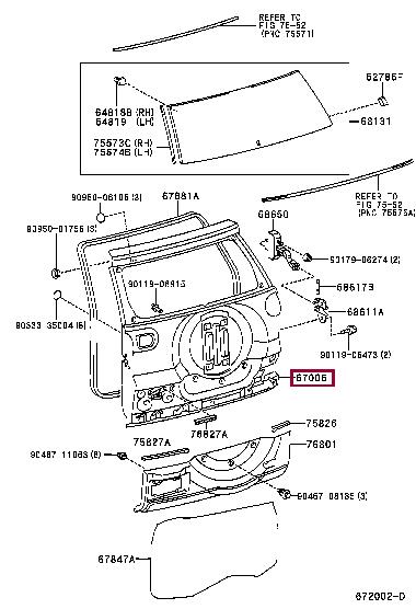 6700542311 Toyota Door back