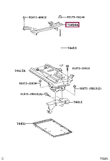 7440412470 Toyota CLAMP SUB-ASSY,