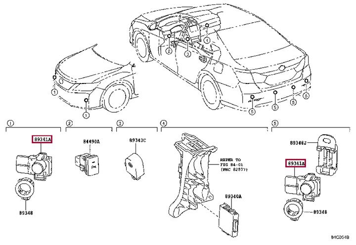 Toyota 89341-33210-A1 Parking sensor 8934133210A1