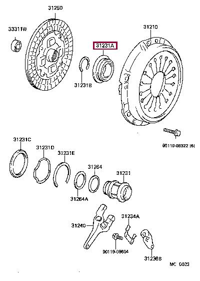 9036345012 Toyota Release bearing
