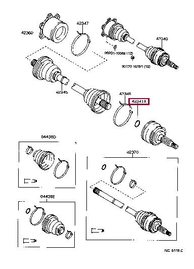 Locking Ring Toyota 90521-34005