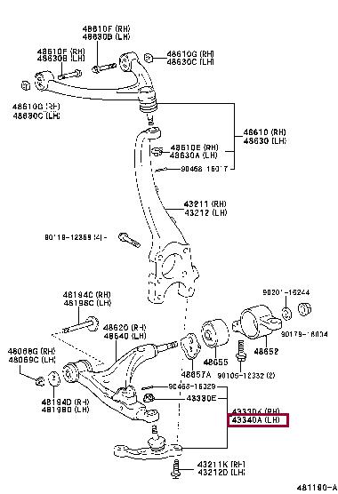 Toyota 43340-59115 Ball joint 4334059115