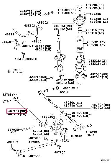 Toyota 48710-05050 Track Control Arm 4871005050