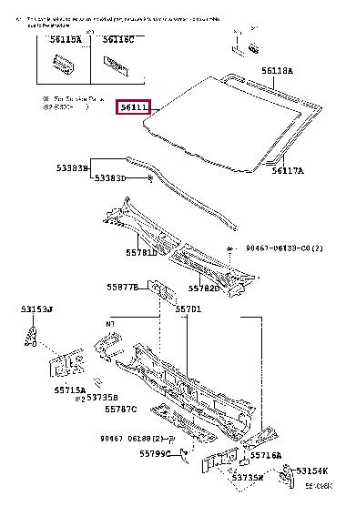 5610105121 Toyota Windshield