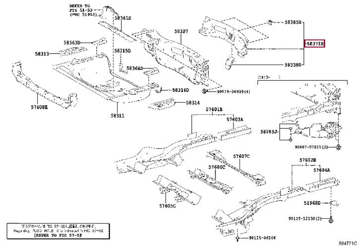 5830242020 Toyota PANEL SUB-ASSY, LWR