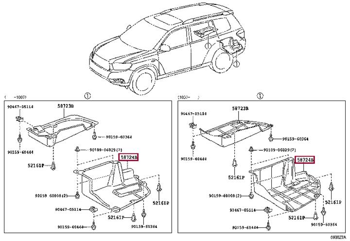 5872448040 Toyota PROTECTOR, LUGGAGE