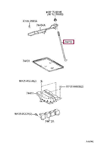 7445102012 Toyota Bolt, battery clamp