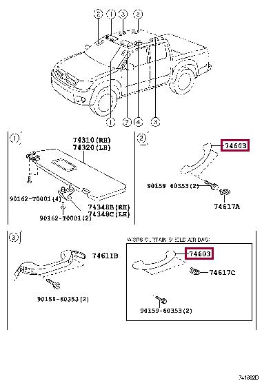 Toyota 74603-0K030-B0 GRIP SUB-ASSY, ASSIS 746030K030B0 746030K030B0 Toyota GRIP SUB-ASSY, ASSIS