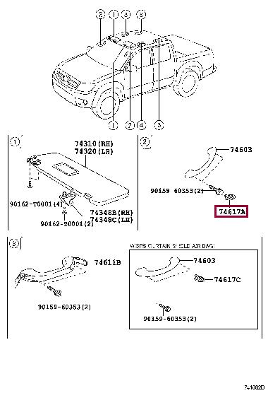 746150K010B0 Toyota Door handle plug