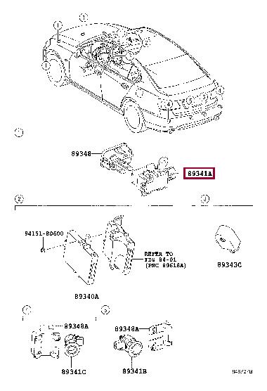 Toyota 89341-44150-J2 Parking sensor 8934144150J2