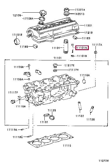 Toyota 90109-10132 Cylinder head bolt (cylinder head) 9010910132 9010910132 Toyota Cylinder head bolt (cylinder head)