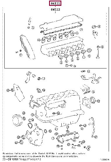 0411117050 Toyota Full Gasket Set, engine