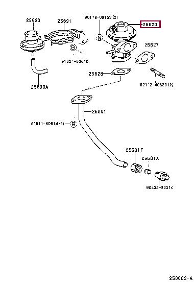 Toyota 25620-74330 EGR Valve 2562074330