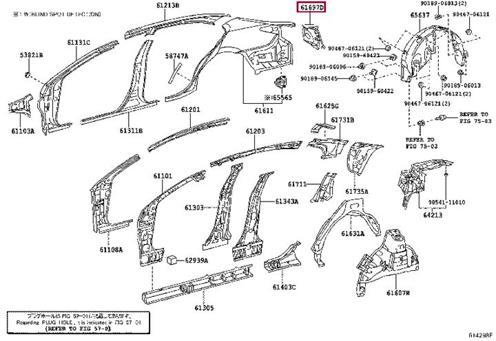 6160133360 Toyota Rear panel