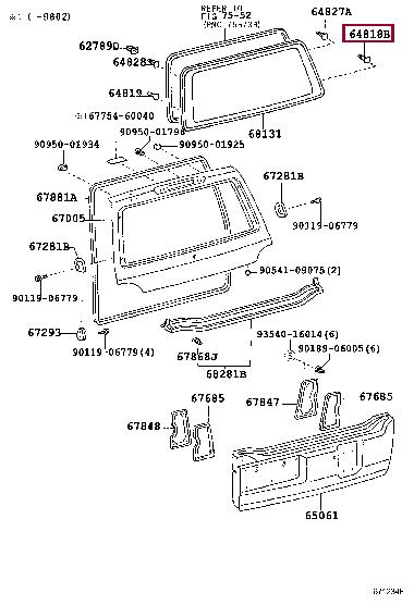 6481860020 Toyota Auto part