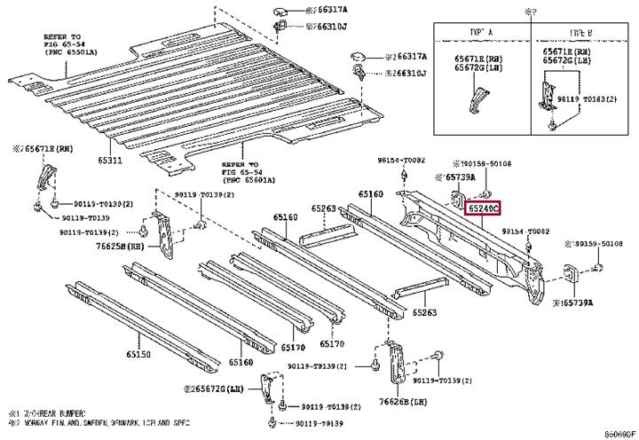652400K020 Toyota SILL ASSY, CROSS NO.