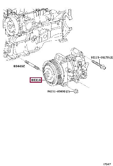 Toyota 88310-68032 A/C Compressor Pulley 8831068032 8831068032 Toyota A/C Compressor Pulley