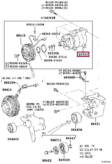 Toyota 88320-0K240 Compressor, air conditioning 883200K240