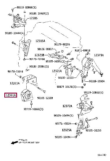 1236121080 Toyota Engine mount