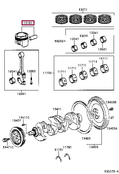 1310121080 Toyota Piston set
