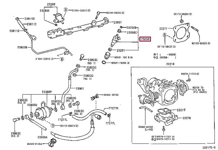 2320979095 Toyota Injector fuel