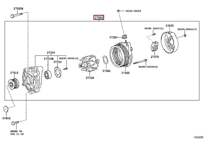 Toyota 27060-30220 Alternator 2706030220