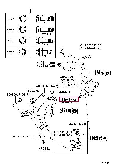 Toyota 4806806170 Auto part 4806806170 4806806170 Toyota Auto part