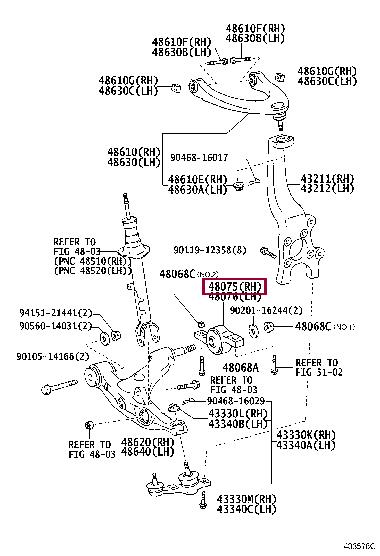 Toyota 48075-30060 Control Arm-/Trailing Arm Bush 4807530060