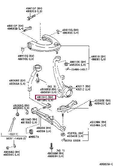 Toyota 48190-22040 Bolt 4819022040 4819022040 Toyota Bolt