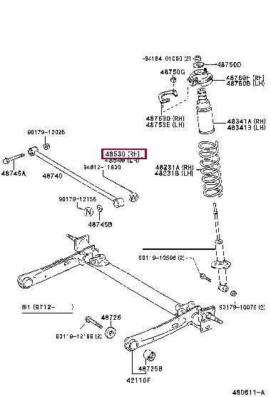 Toyota 48530-19885 Auto part 4853019885