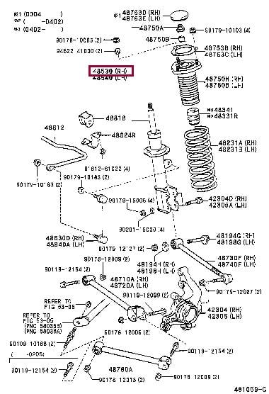 Suspension strut Toyota MR 2: 4853080078 Toyota Rear Right Shock Absorber