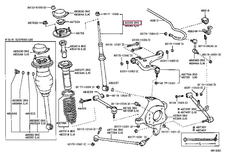 Toyota 48530-80141 Auto part 4853080141 4853080141 Toyota Auto part