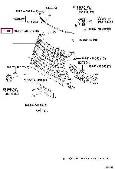 5310160570 Toyota Grille radiator