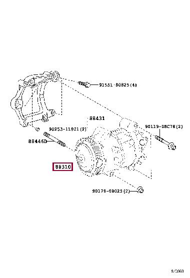 Toyota 88310-42380 Compressor assy, w pulley 8831042380