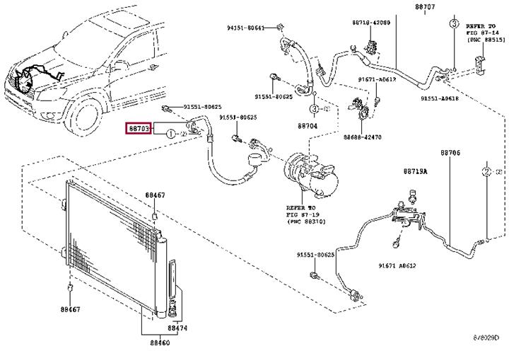8870342080 Toyota Coolant pipe