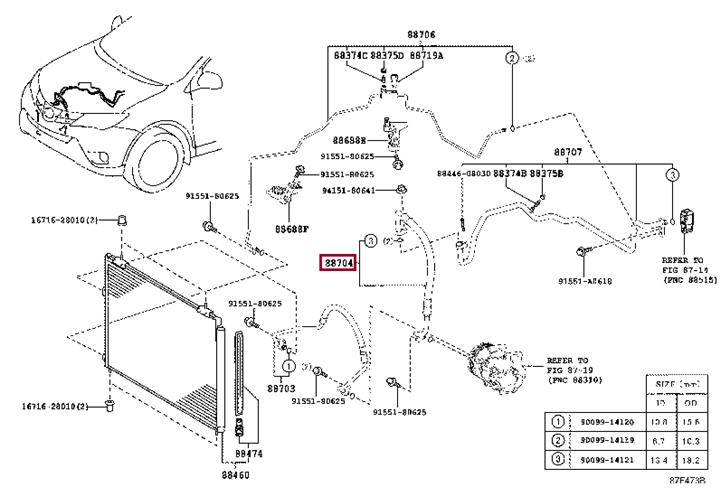 8870442280 Toyota Coolant pipe