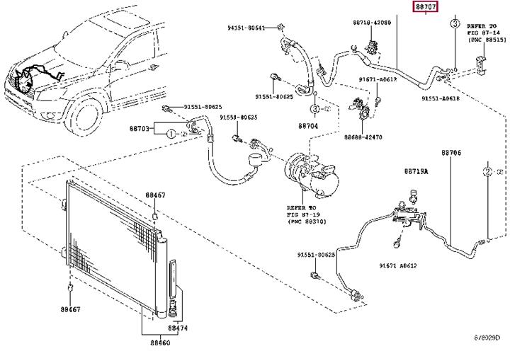 8870742101 Toyota Coolant pipe