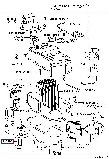 8871060860 Toyota Coolant pipe