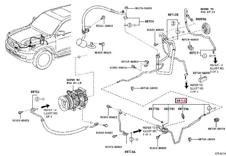 887106B580 Toyota Coolant pipe