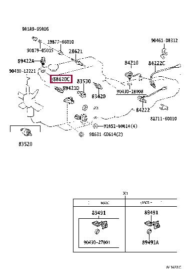 8879060050 Toyota Fan switch
