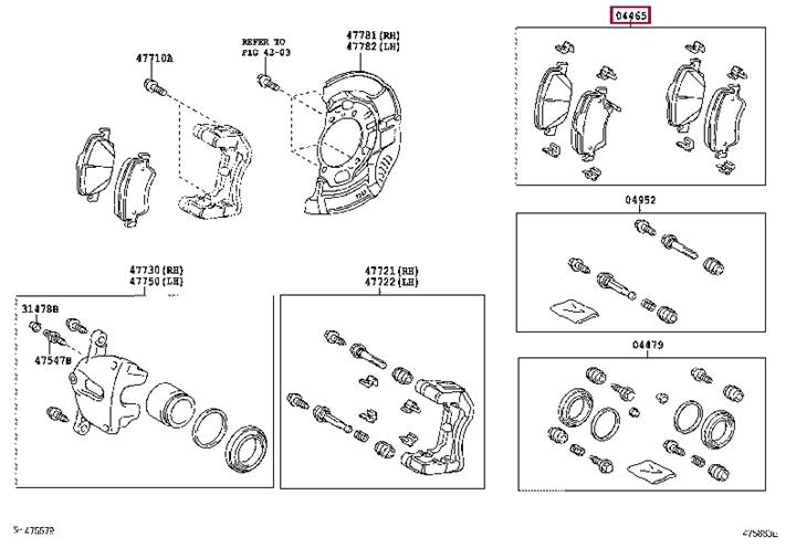 Toyota 04465-02160 Brake Pad Set, disc brake 0446502160