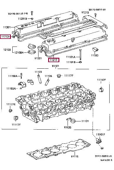 1121388400 Toyota Rocker cover gasket