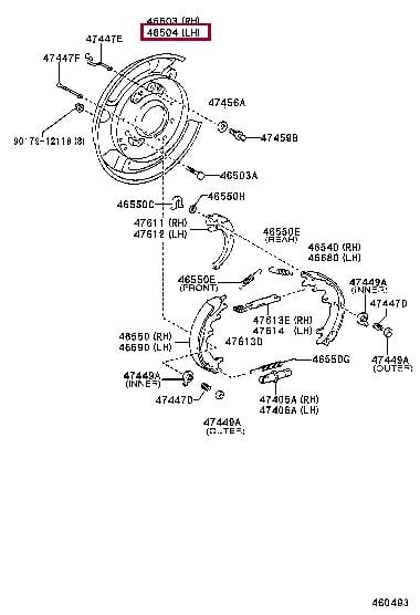 Toyota 46504-60091 Auto part 4650460091 4650460091 Toyota Auto part