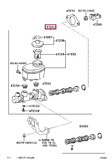 Toyota 47201-60A00 Brake Master Cylinder 4720160A00