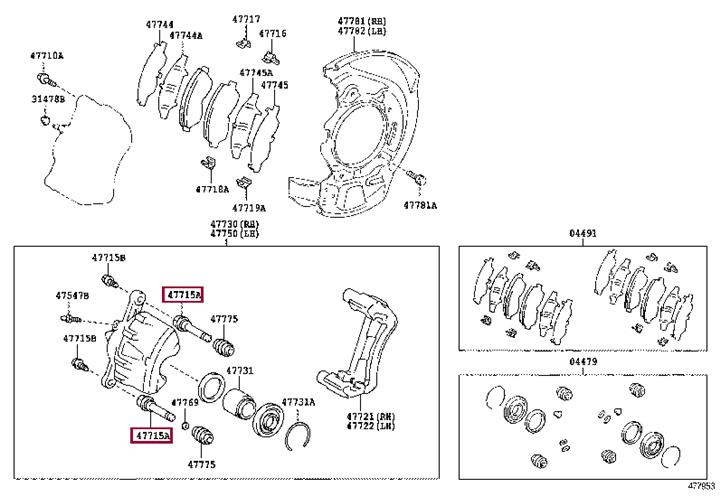 Toyota 47715-30080 Auto part 4771530080 4771530080 Toyota Auto part