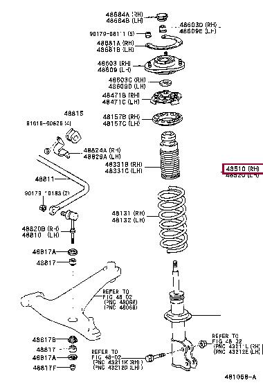 Toyota 48510-80231 Auto part 4851080231 4851080231 Toyota Auto part