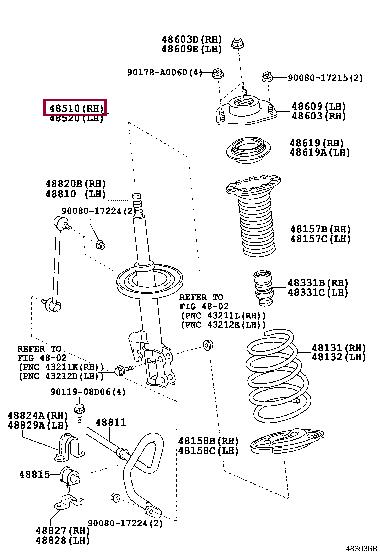 Toyota 48510-8Z103 Front Right Suspension Shock Absorber 485108Z103