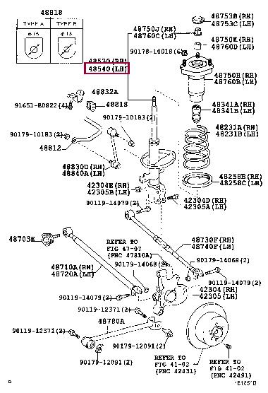 Toyota 48540-49165 Auto part 4854049165 4854049165 Toyota Auto part